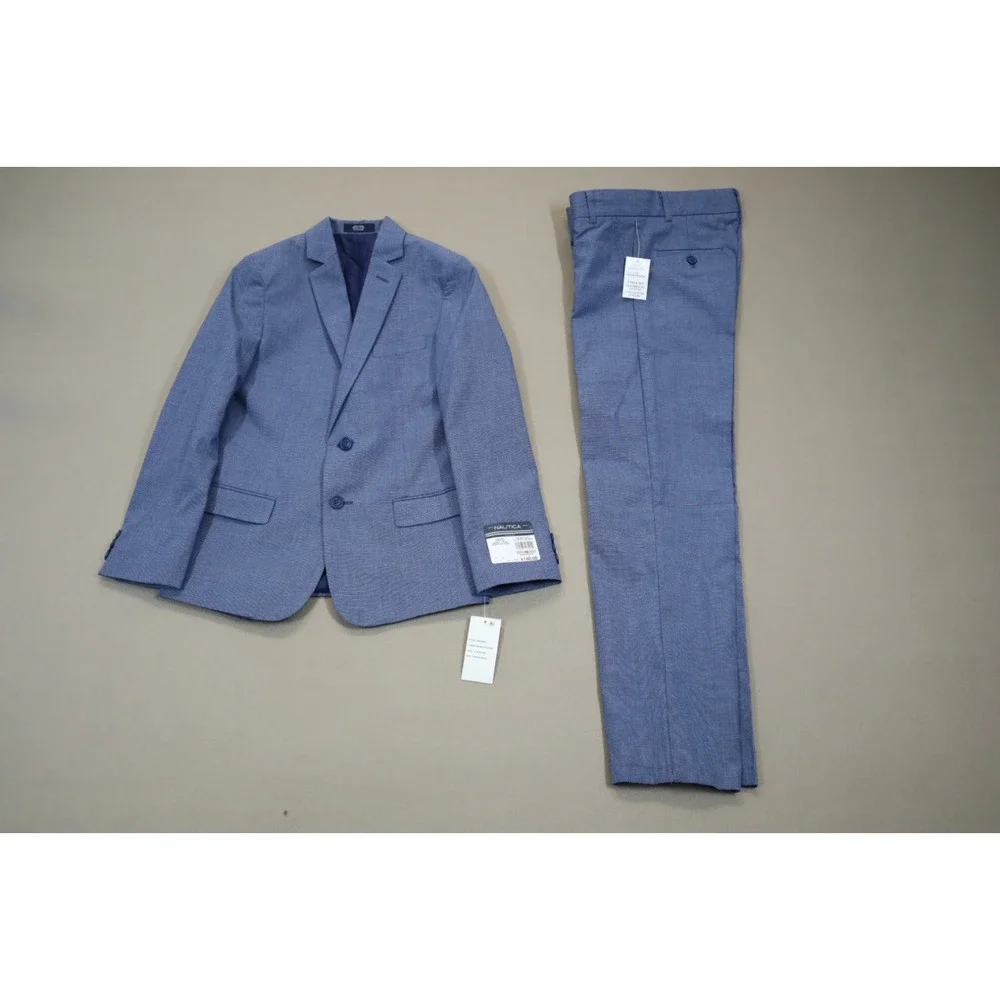 Nautica Big Boys 2-piece. Micro-Texture Suit - Dark‎ Blue Size 12